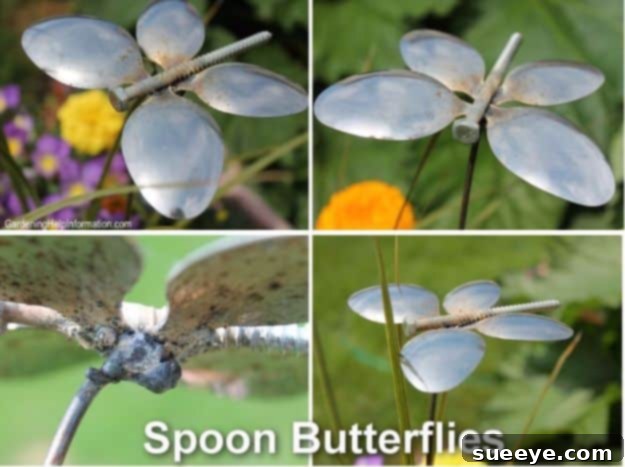 DIY Silverware Upgrades - Spoon Butterflies - Creative Ways To Improve Boring Silver Ware and Palce Settings - Paint, Decorate and Update Your Flatware With These Creative Do IT Yourself Tutorials- Forks, Knives And Spoons all Get Dressed Up With These New Looks For Kitchen and Dining Room 