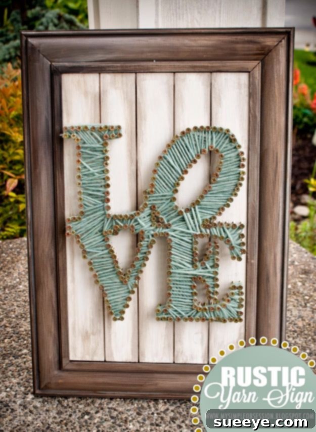 Rustic Chic DIY Wall Decor Projects 2 DIY Rustic String Yarn Wall Art