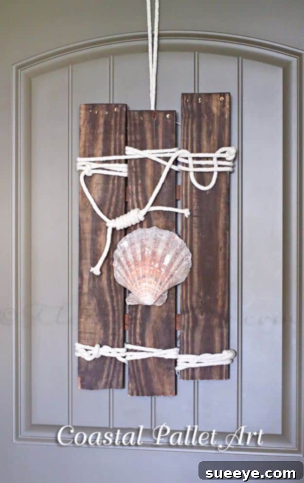 Rustic Chic DIY Wall Decor Projects 15 Coastal Pallet Wall Art