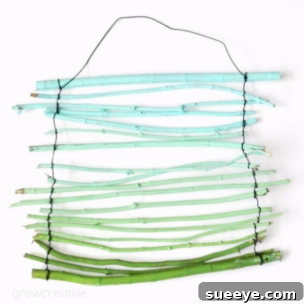 Rustic Chic DIY Wall Decor Projects 18 Ombre Twig Wall Hanging Decor
