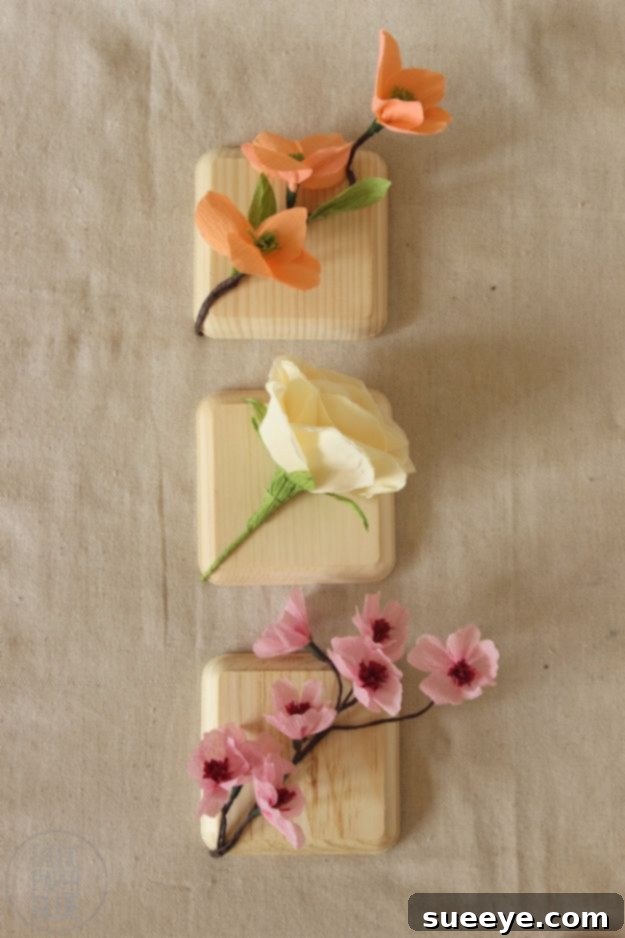 Rustic Chic DIY Wall Decor Projects 20 Mounted Paper Flowers Wall Decor