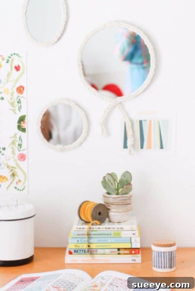 Rustic Chic DIY Wall Decor Projects 25 Braided Mirror DIY Wall Art