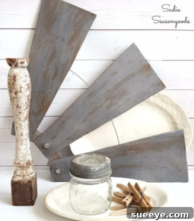 Rustic Chic DIY Wall Decor Projects 28 Revamped Ceiling Fan Blades Wall Decor