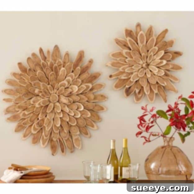 Rustic Chic DIY Wall Decor Projects 35 Wood Slice Wall Art