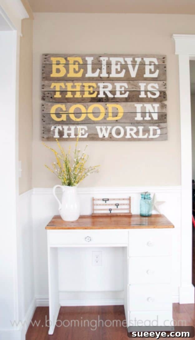 Rustic Chic DIY Wall Decor Projects 40 Inspirational Message Rustic Board Art