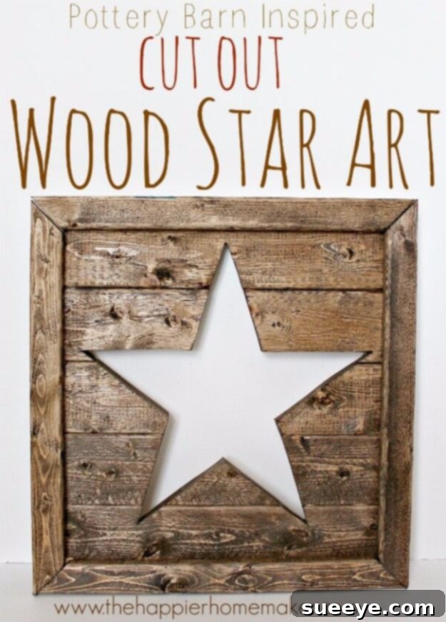 Rustic Chic DIY Wall Decor Projects 8 Pottery Barn Inspired Cut Out Wood Star Art