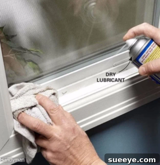 Easy Home Repair Hacks - Lube a Sticking Vinyl Window Or Door - Quick Ways to Easily Fix Broken Things Around The House - DIY Tricks for Home Improvement and Repairs - Simple Solutions for Kitchen, Bath, Garage and Yard - Caulk, Grout, Wall Repair and Wood Patching and Staining #hacks #homeimprovement Easy Home Repair Hacks - Lube a Sticking Vinyl Window Or Door - Quick Ways to Easily Fix Broken Things Around The House - DIY Tricks for Home Improvement and Repairs - Simple Solutions for Kitchen, Bath, Garage and Yard - Caulk, Grout, Wall Repair and Wood Patching and Staining #hacks #homeimprovement