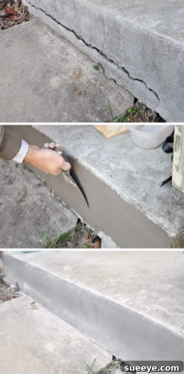 Easy Home Repair Hacks - How to Repair Cracked Concrete - Quick Ways to Easily Fix Broken Things Around The House - DIY Tricks for Home Improvement and Repairs - Simple Solutions for Kitchen, Bath, Garage and Yard - Caulk, Grout, Wall Repair and Wood Patching and Staining #hacks #homeimprovement Easy Home Repair Hacks - How to Repair Cracked Concrete - Quick Ways to Easily Fix Broken Things Around The House - DIY Tricks for Home Improvement and Repairs - Simple Solutions for Kitchen, Bath, Garage and Yard - Caulk, Grout, Wall Repair and Wood Patching and Staining #hacks #homeimprovement