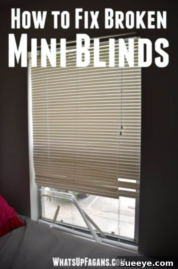 Easy Home Repair Hacks - Fix Broken Mini Blinds - Quick Ways to Easily Fix Broken Things Around The House - DIY Tricks for Home Improvement and Repairs - Simple Solutions for Kitchen, Bath, Garage and Yard - Caulk, Grout, Wall Repair and Wood Patching and Staining #hacks #homeimprovement Easy Home Repair Hacks - Fix Broken Mini Blinds - Quick Ways to Easily Fix Broken Things Around The House - DIY Tricks for Home Improvement and Repairs - Simple Solutions for Kitchen, Bath, Garage and Yard - Caulk, Grout, Wall Repair and Wood Patching and Staining #hacks #homeimprovement