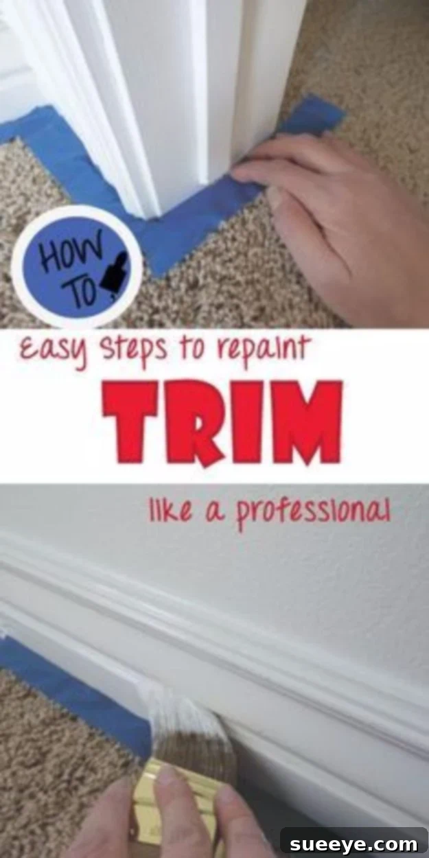 Easy Home Repair Hacks - Repaint your Trim like a Pro - Quick Ways to Easily Fix Broken Things Around The House - DIY Tricks for Home Improvement and Repairs - Simple Solutions for Kitchen, Bath, Garage and Yard - Caulk, Grout, Wall Repair and Wood Patching and Staining #hacks #homeimprovement Easy Home Repair Hacks - Repaint your Trim like a Pro - Quick Ways to Easily Fix Broken Things Around The House - DIY Tricks for Home Improvement and Repairs - Simple Solutions for Kitchen, Bath, Garage and Yard - Caulk, Grout, Wall Repair and Wood Patching and Staining #hacks #homeimprovement