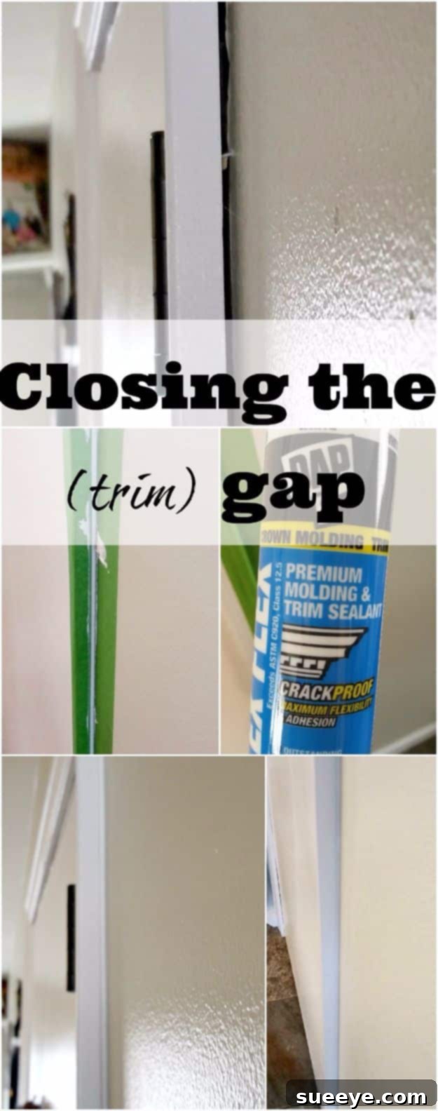 Easy Home Repair Hacks - Fixing The Gap In Trim - Quick Ways to Easily Fix Broken Things Around The House - DIY Tricks for Home Improvement and Repairs - Simple Solutions for Kitchen, Bath, Garage and Yard - Caulk, Grout, Wall Repair and Wood Patching and Staining #hacks #homeimprovement Easy Home Repair Hacks - Fixing The Gap In Trim - Quick Ways to Easily Fix Broken Things Around The House - DIY Tricks for Home Improvement and Repairs - Simple Solutions for Kitchen, Bath, Garage and Yard - Caulk, Grout, Wall Repair and Wood Patching and Staining #hacks #homeimprovement