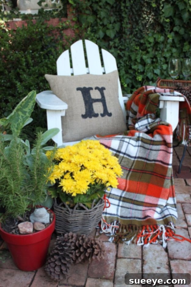Burlap Pillows Burlap pillow with a painted initial for fall home decor