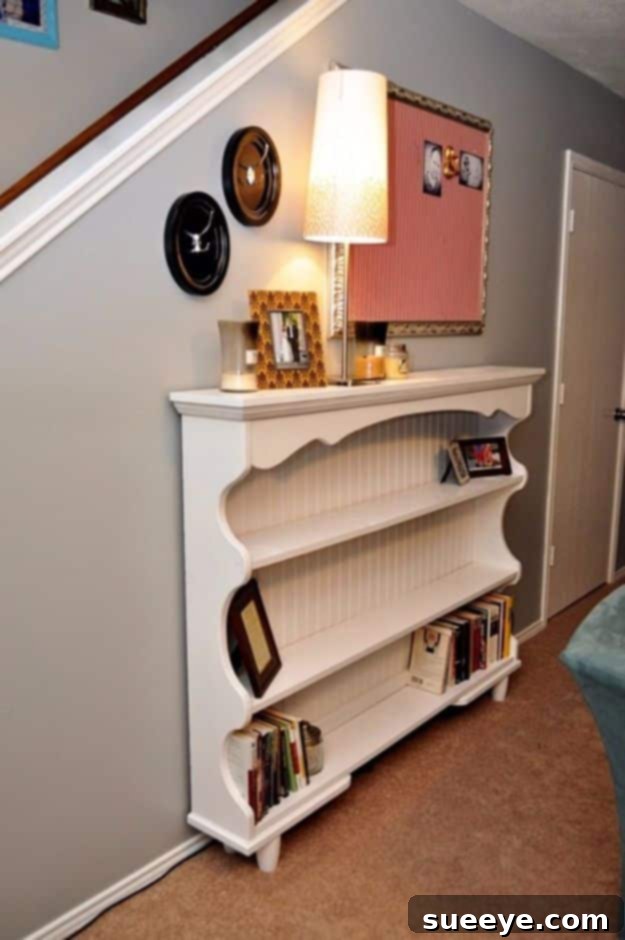 DIY Dresser Hutch Turned Sofa Table A DIY dresser hutch ingeniously turned into a stylish sofa table.