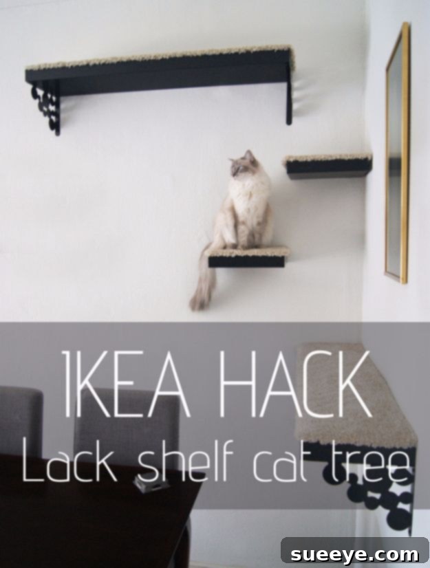 IKEA Hacks For The Bedroom: IKEA Hack Lack Shelf Cat Tree - Best IKEA Furniture Hack Ideas for Bed, Storage, Nightstand, Closet System, Dresser, Vanity, Wall Art, and Kids' Rooms - Easy and Cheap DIY Projects for Affordable Room and Home Decor #ikeahacks #diydecor #bedroomdecor IKEA Hacks For The Bedroom: IKEA Hack Lack Shelf Cat Tree - Best IKEA Furniture Hack Ideas for Bed, Storage, Nightstand, Closet System, Dresser, Vanity, Wall Art, and Kids' Rooms - Easy and Cheap DIY Projects for Affordable Room and Home Decor #ikeahacks #diydecor #bedroomdecor
