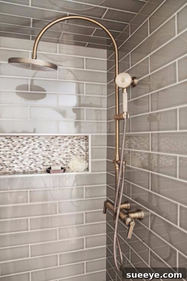 Gray Shower Tiles - DIY Modern Bathroom Sleek Gray Shower Tiles for Modern Bathroom Designs