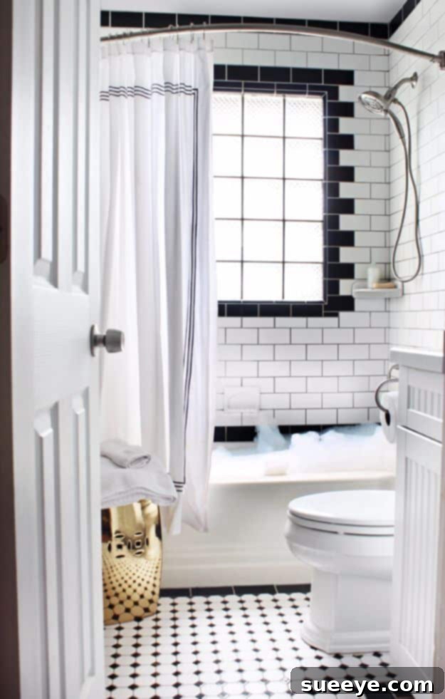 Classic Black and White Tiles - Timeless DIY Home Renovation Classic Black and White Tile Designs for Floors and Backsplashes