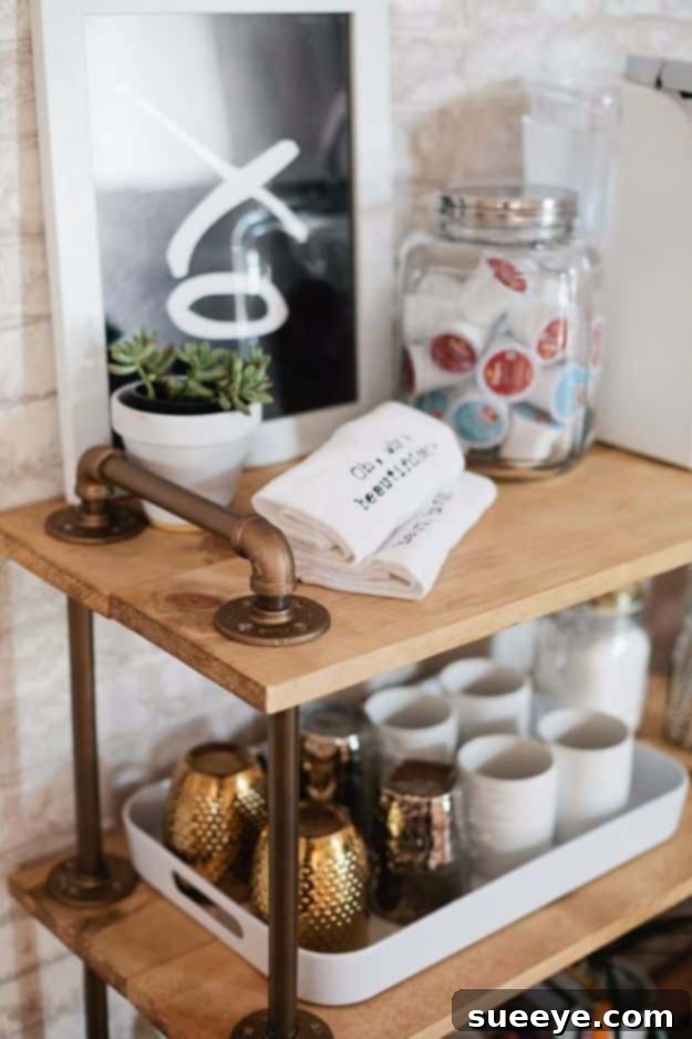 Custom Home Coffee Bar Design DIY Coffee Cart and Station Ideas