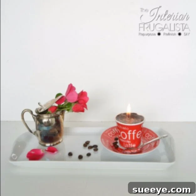 Handmade Espresso Cup Candle DIY Demitasse Espresso Candle
