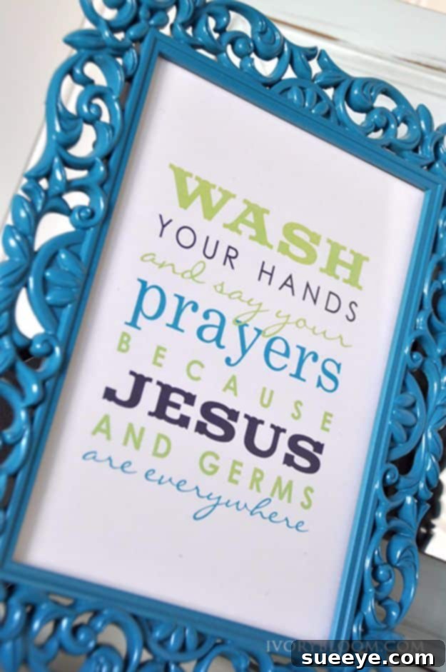 Printable Bathroom Etiquette Sign Free Wash Your Hands Printable for Bathroom Decor