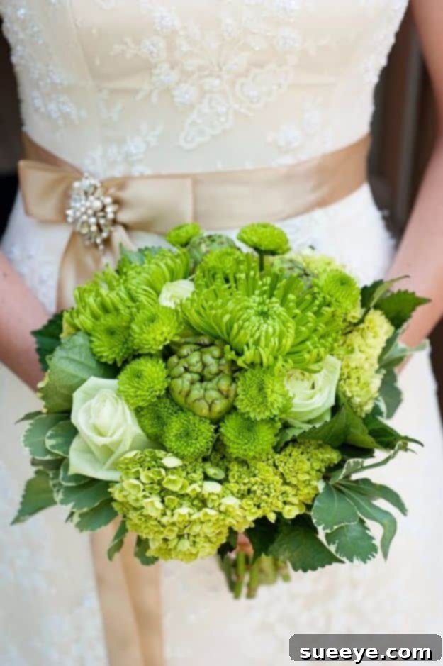 Vibrant Apple Green Bridal Bouquet Apple Green Bridal Bouquet