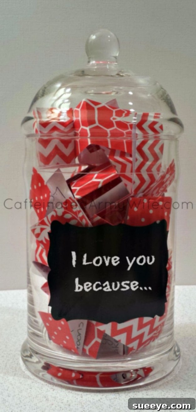 Personalized Love Notes Jar Gift DIY Love Notes Jar for Valentine's Day