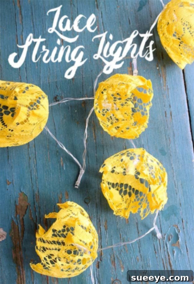 Crafting Elegance with Lace 2 DIY Lace String Lights for Home Decor