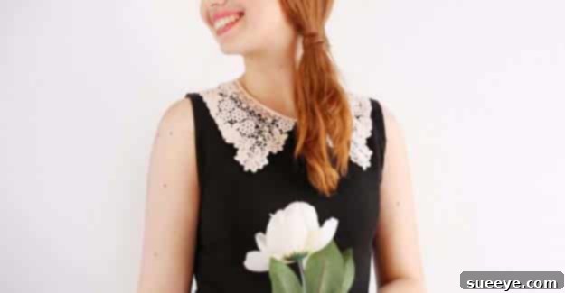 Crafting Elegance with Lace 4 DIY Lace Collar Dress Embellishment