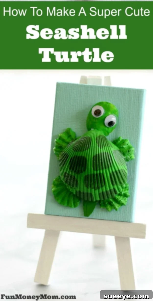 Seashell turtle craft for kids, a nature-inspired keepsake Adorable seashell turtle craft made with painted shells and felt