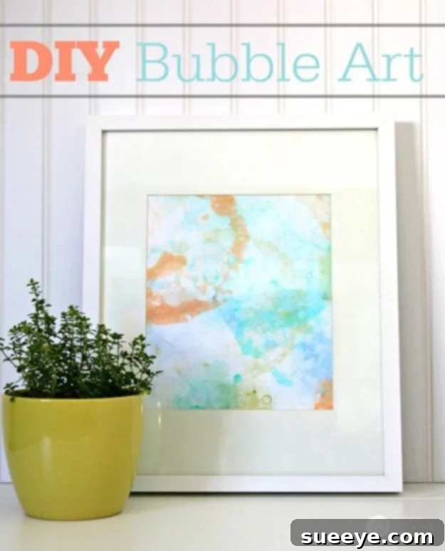 Bubble art craft for kids, a playful blend of art and science Easy bubble art DIY for boys, creating unique patterns with colored bubbles