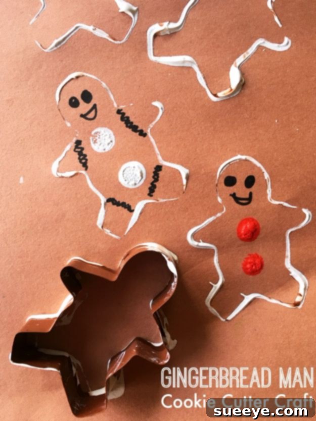 Gingerbread man craft, perfect for holiday creativity Easy gingerbread man DIY for boys, a fun holiday paper craft