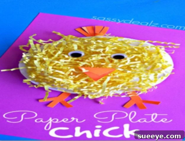50 Hands-On Crafts Boys Will Love 2 Easy chick craft for boys, made with paper plates and Easter grass for spring