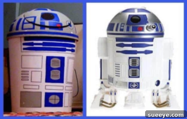 Star Wars R2-D2 Themed Trash Can Star Wars R2-D2 Themed Trash Can
