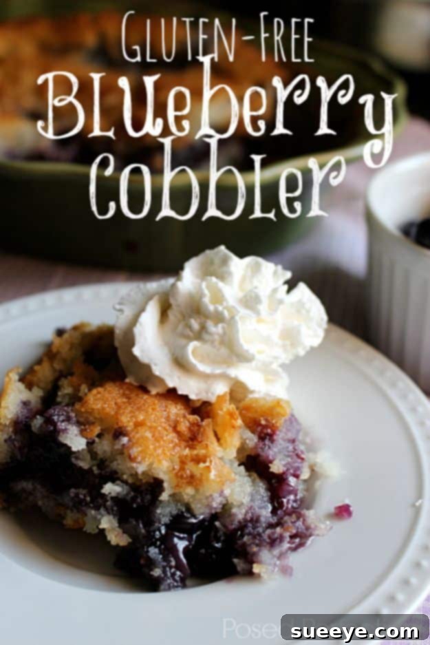Gluten-Free Blueberry Cobbler - Fruity & Comforting Warm Gluten-Free Blueberry Cobbler with Biscuit Topping