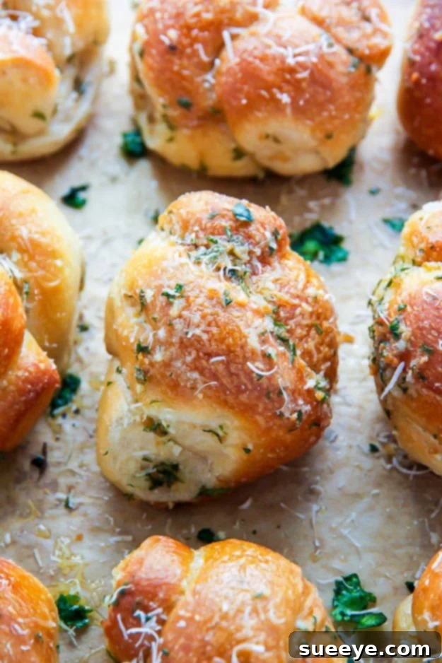 Savory Homemade Garlic Knots Recipe Golden Homemade Garlic Knots glistening with garlic butter