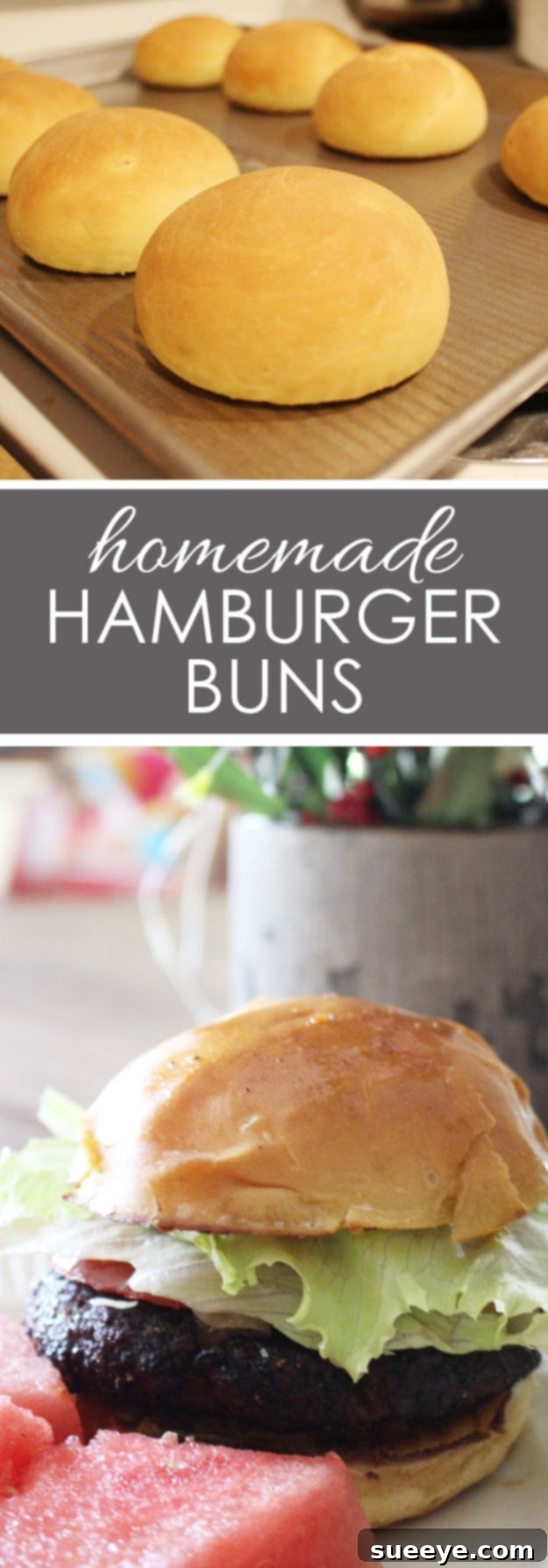 From Dough to Delicious: 50 Homemade Bread and Roll Recipes 12 Soft and golden Homemade Hamburger Buns, ready for grilling season