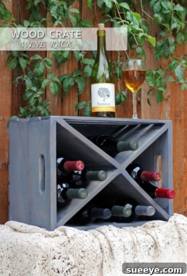 Uncrate Your Creativity: 34 DIY Home Decor Projects 2 Wood Crate Wine Rack - Rustic Wine Storage Solution