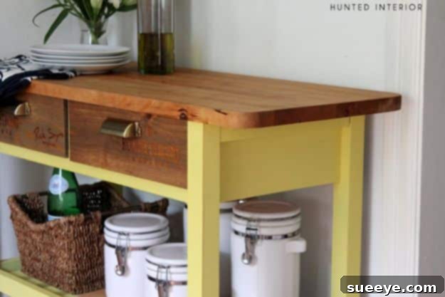IKEA drawers with repurposed wine crate fronts