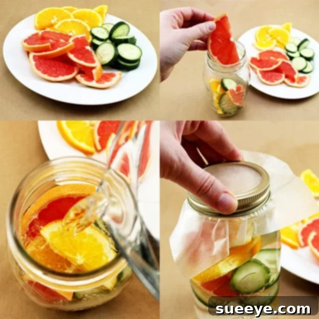 Grapefruit, Orange, and Cucumber Detox Water Recipe Grapefruit, Orange, and Cucumber Detox Water for a citrusy cleanse