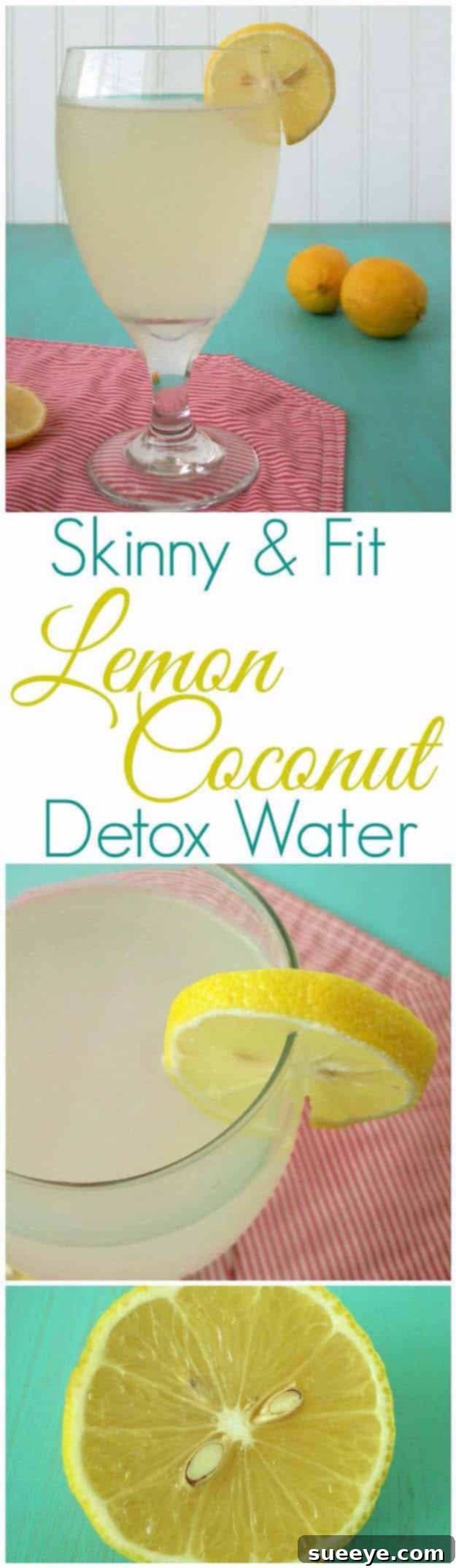 Skinny & Fit Lemon Coconut Detox Water Skinny & Fit Lemon Coconut Detox Water for hydration and natural cleansing