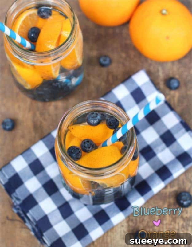 Blueberry and Orange Detox Water Recipe Blueberry and Orange Detox Water for antioxidants and Vitamin C