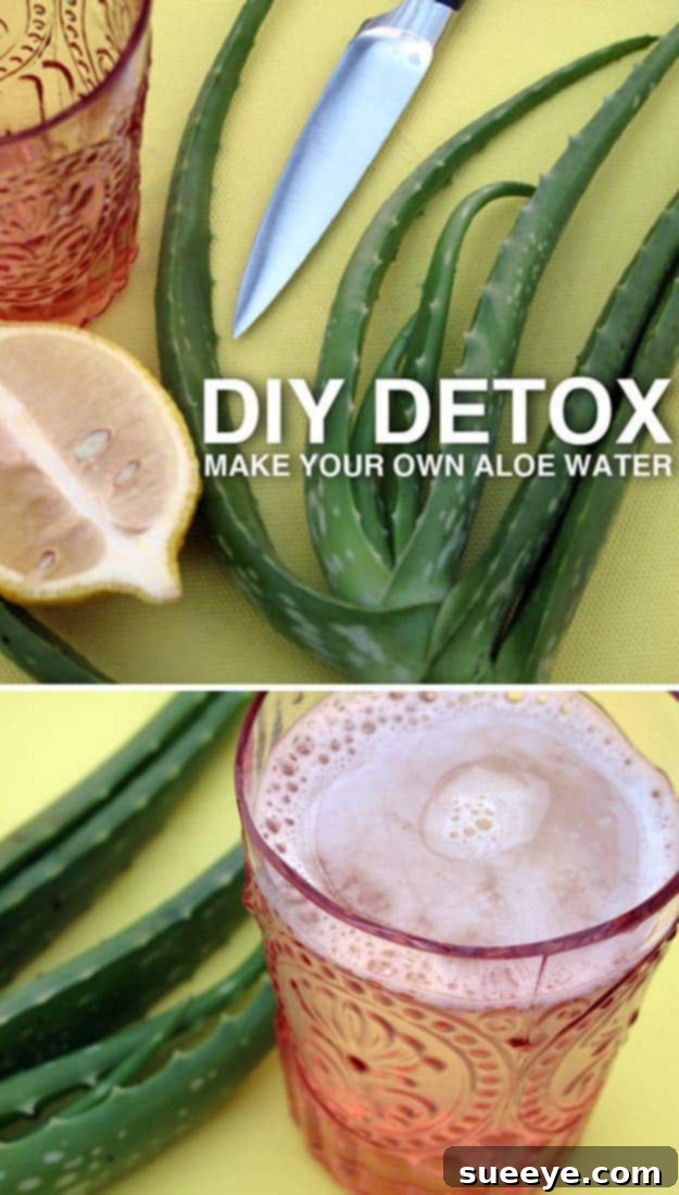 DIY Detox Aloe Water Recipe DIY Detox Aloe Water for digestive health and skin benefits