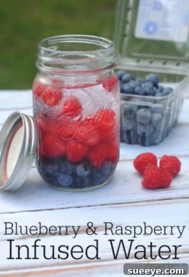Blueberry and Raspberry Infused Water Recipe Blueberry and Raspberry Infused Water for antioxidant boost and hydration