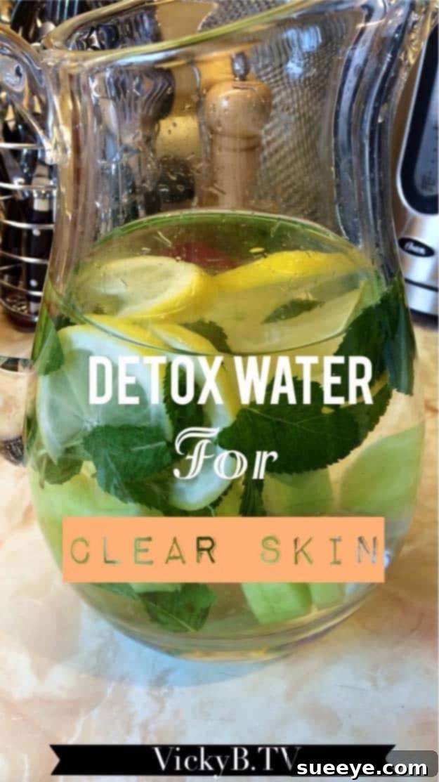 Detox Water Recipe For Clear Skin Detox Water Recipe for Clear Skin with lemon, cucumber, and mint