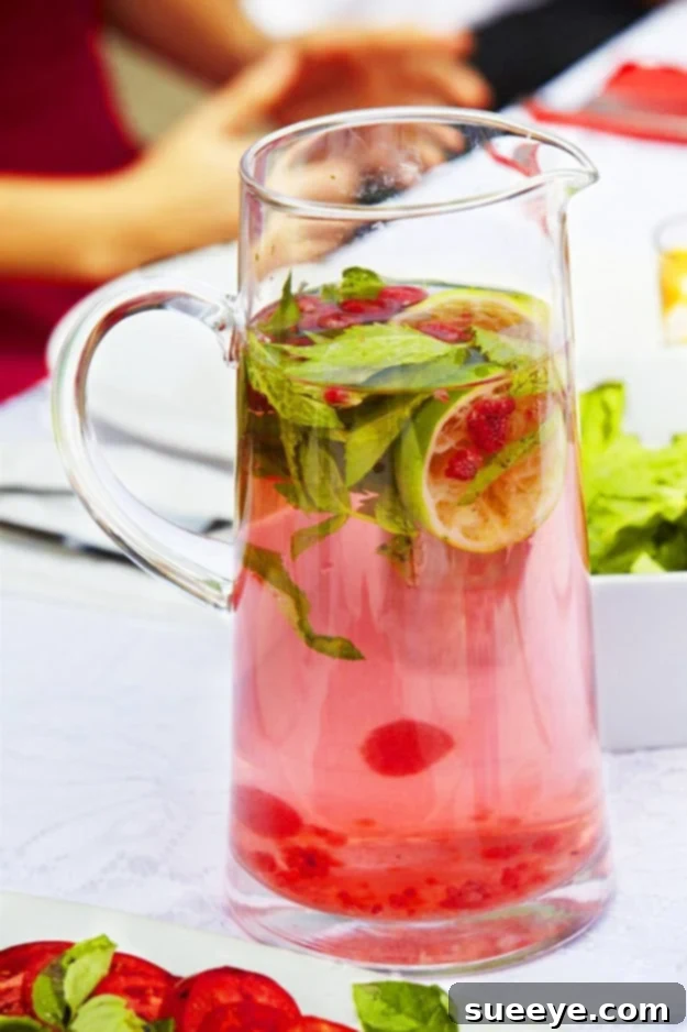 Raspberry and Mint Scented Water Recipe Raspberry and Mint Scented Water for a refreshing cleanse