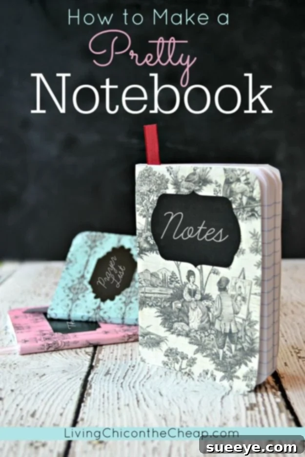 Make A Pretty Notebook DIY pretty notebook decorated with Dollar Tree supplies