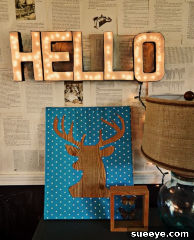 DIY Lighted Letters Sign DIY lighted marquee letter sign made with Dollar Tree supplies