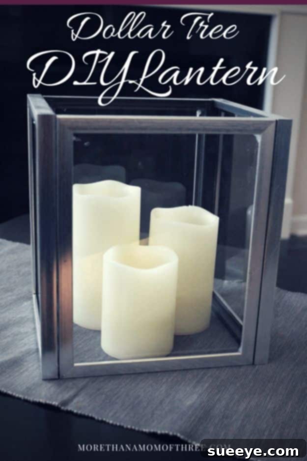 Dollar Tree DIY Lantern DIY decorative lantern made from Dollar Tree picture frames