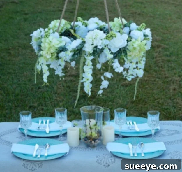 DIY Hula Hoop Romantic Floral Canopy for Weddings