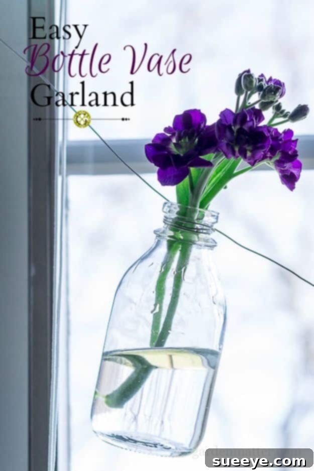 Easy DIY Bottle Garland for Wedding Flowers