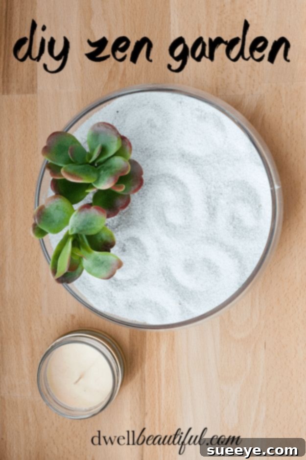 DIY Zen Garden - Stress-Relief Gift DIY succulent zen garden for a calming desk accessory